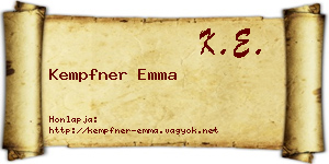 Kempfner Emma névjegykártya