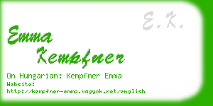 emma kempfner business card